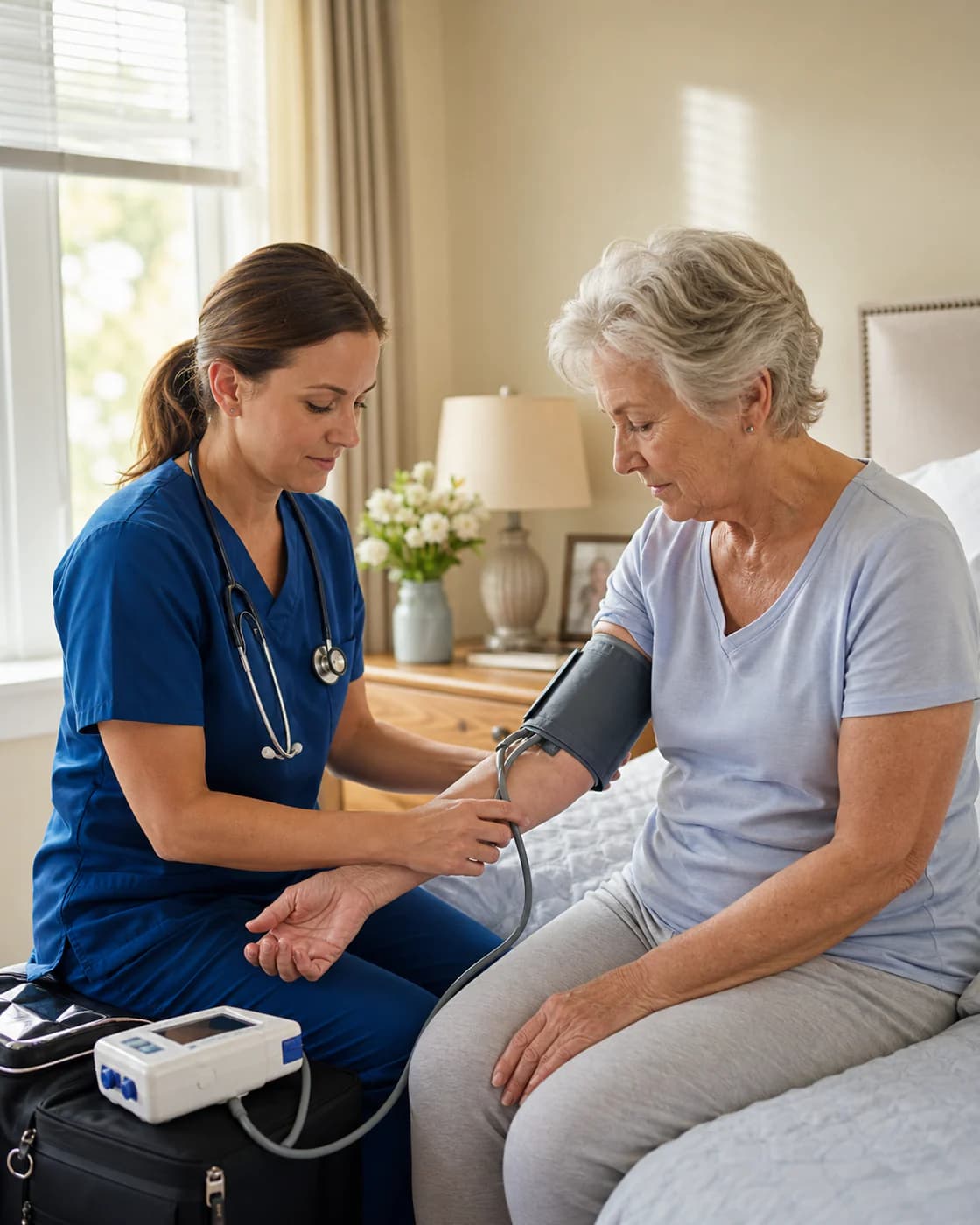 Hospital-grade nursing, delivered where a person is supposed to recover.